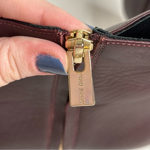 ANINE BING Stella Ankle Boot Burgundy Size 40 - Picture 9 of 12